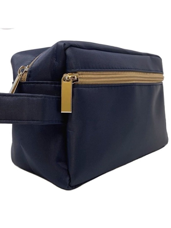 Bags on the go for men Other - Mens Navy Dopp kit Travel Bag toiletries bag with tan top and side zipper NEW